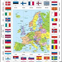 Evrópa og fánar (70 bita)