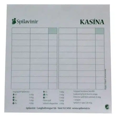 Spilablokk - Kasína