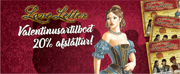 i tilefni valentinusardagsins er 20 afslattur af spilinu love letter i dag nyj