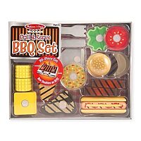 Wooden Grill & Serve BBQ Set