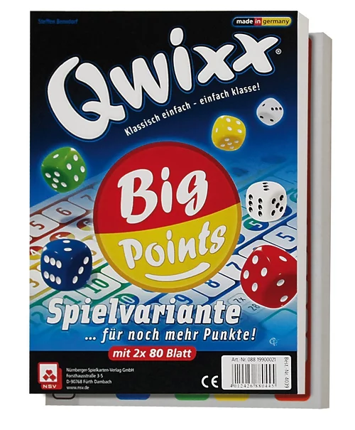 Qwixx blokkir - Big points