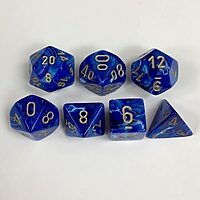 Teningasett: Vortex Blue/gold