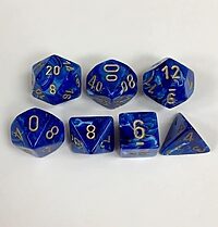 Teningasett: Vortex Blue/gold