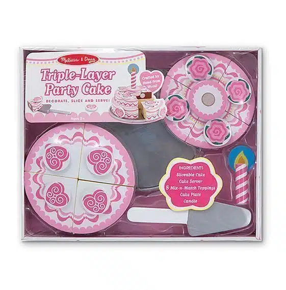 Triple-Layer Party Cake - Wooden Play Food