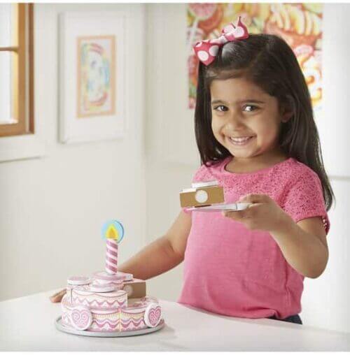 Triple-Layer Party Cake - Wooden Play Food - Image 4