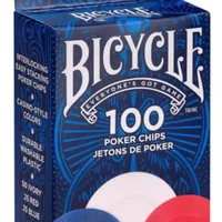 Bicycle: Pókerpeningar plast 100 stk.
