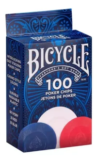 Bicycle: Pókerpeningar plast 100 stk.