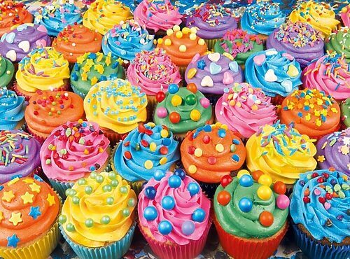 Colorful cupcakes (500 bitar) - Image 2