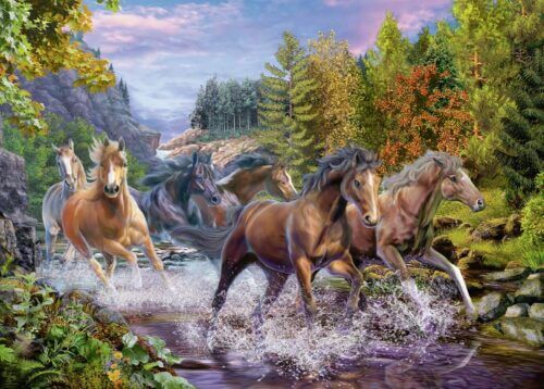 Rushing river horses (100 bita) - Image 2