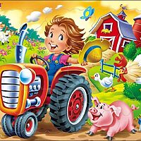 Sveitakrakkar með traktor (15 bita)