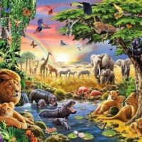 Evening at the waterhole (300 bita) - Image 2