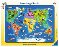 World map with animals (30 bita)