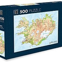 Íslandskort (500 bita)