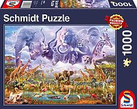 Animals at the waterhole (1000 bita)