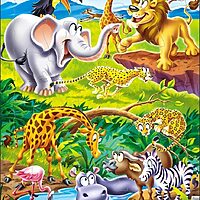 King lion watching the savannah wildlife (18 bita)