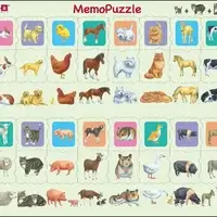 Memopuzzle: Dýr og afkvæmi (32 bita)