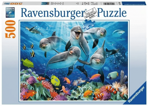 ravensburger dolphins in the coral reef 500 RAV147106 01