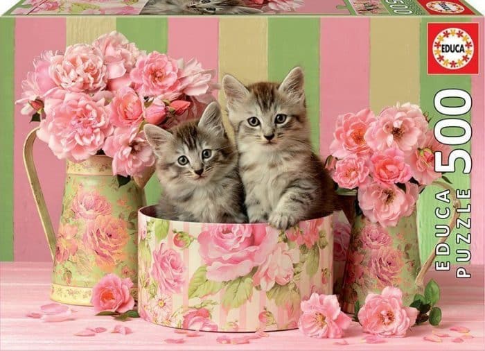 educa kittens and roses 500 17960 01