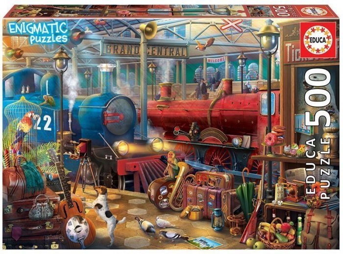 educa train station enigmatic puzzle 500 18481 01