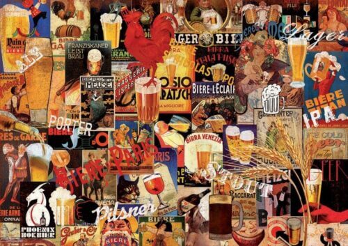 Vintage beer collage (1000 bita) - Image 2