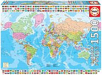 World map with flags (1500 bita)