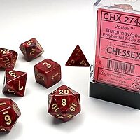 Teningasett: Vortex Burgundy/gold