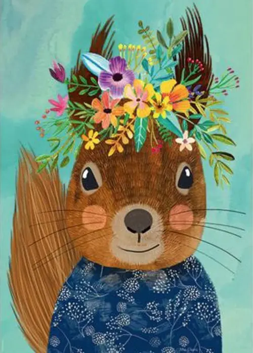 Floral friends: Sweet squirrel  (1000 bita) - Image 2