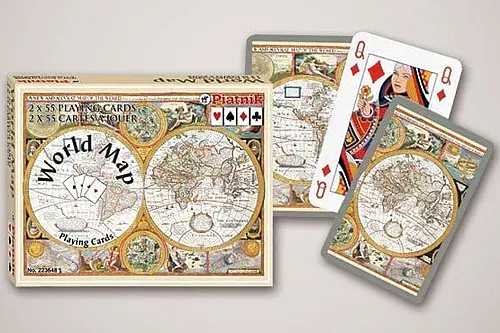 Piatnik: World map (2 stokkar)