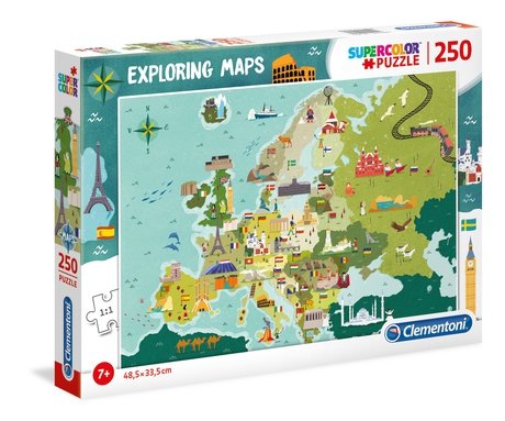 clementoni exploring maps great places in europe 250 29062 01