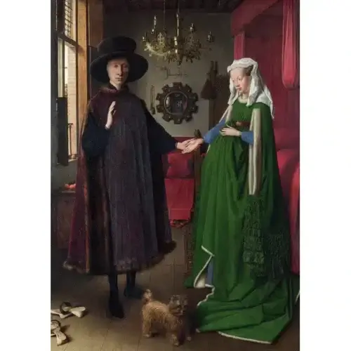 Jan Van Eyck: Arnolfini and his wife (1000 bitar) - Image 2
