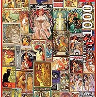 Art Nouveau poster collage (1000 bita)