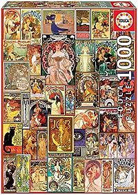 Art Nouveau poster collage (1000 bita)