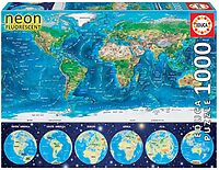 World Map: Neon (1000 bita)