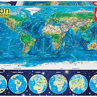 World Map: Neon (1000 bita)