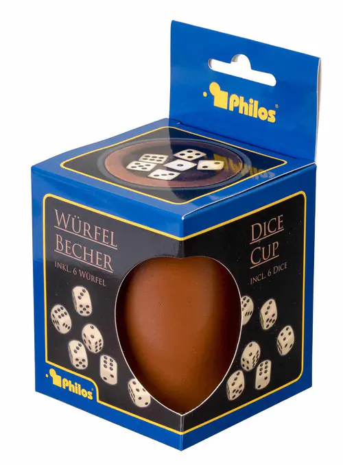 Teningaglas og 6 teningar