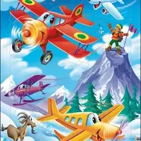 Happy planes racing in the snowy mountains (20 bita)