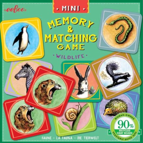 eeboo mini memory and matching game wildlife 01