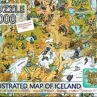 Illustrated Map of Iceland (1000 bita)