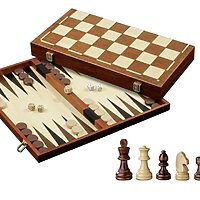Chess Backgammon Checkers Set (45mm reitir)