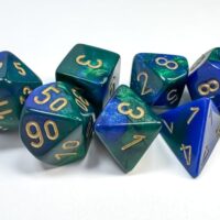 Teningasett: Blue-Green/Gold