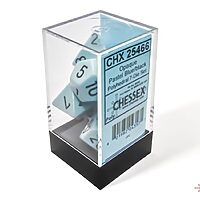 Opaque: Pastel Blue/Black 7-Dice Set