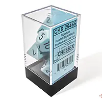 Opaque: Pastel Blue/Black 7-Dice Set
