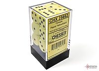 Opaque: Pastel Yellow/Black D6 (12 Dice)