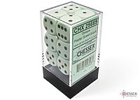 Opaque: Pastel Green/Black D6 (12 Dice)