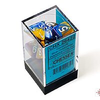 Gemini: Blue-Gold/White 7-Dice Set