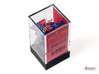 Gemini: Blue-Red/Gold 7-Dice Set