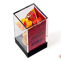 Gemini: Red-Yellow/Silver 7-Dice Set