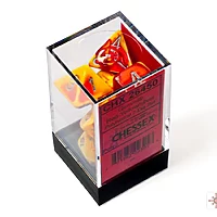 Gemini: Red-Yellow/Silver 7-Dice Set