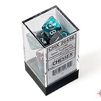 Gemini: Steel-Teal/White 7-Dice Set