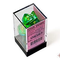 Gemini: Green-Teal/Yellow 7-Dice Set